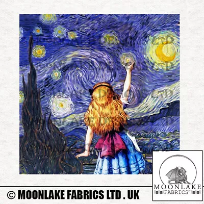 Alice Wonderland Starry Night Craft Panels In 100% Cotton Or Polyester  • £2.45