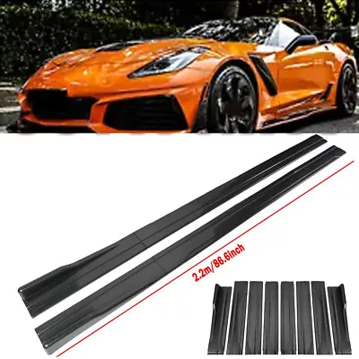 Side Skirts Splitter Carbon Fiber Body Extension For Corvette C8 C7 C6 C5 Z06l • $59.95