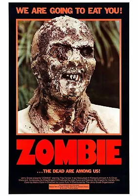 Zombie Flesh Eaters 1979 Movie POSTER PRINT A5A2 Cult 70s Horror Film Wall Art • £7.43