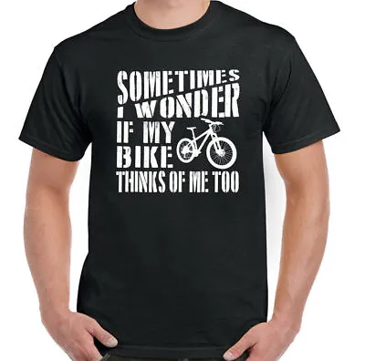 £13.94 • Buy Cycling T-Shirt Mens Funny Mountain Bike MTB Racer Cycling Sometimes I Wonder