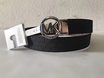 Women's Black/brown Michael Kors Signature Mk Logo Reversible Belt Size Xxl Nwt • $39.99