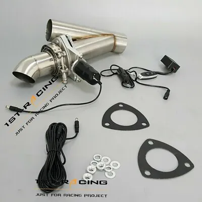 Stainless Steel 2.5  Electric Exhaust Cut Out Dual Valve Kit With Remote Control • $131.60