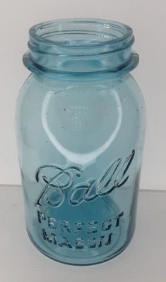 $14 • Buy Ball Perfect Mason 1 Quart Blue Glass Canning Jar