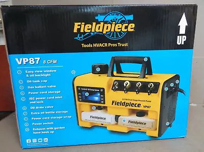 New! Fieldpiece Dual Stage 8cfm Vacuum Pump Model # Vp87 * • $499.99