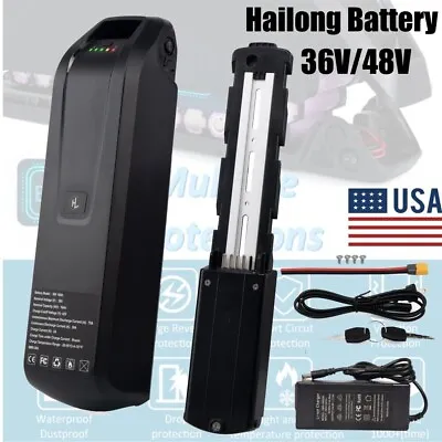 $155.99 • Buy 52V 48V 36V Lithium EBIKE Battery Hailong Battery 200W-2500W Electric Bicycle US