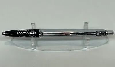 Bic Ballograf Epoca Chrome Ink Pen Made In Sweden Silver Black Company Logo • $14.39