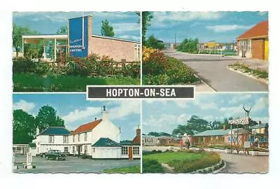 Norfolk Hopton-on-Sea White Hart Ponderosa Constance Multiview Postcard C.1960's • £3.95