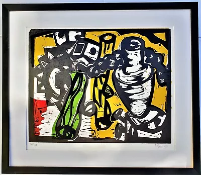 CHARLIE HEWITT Pencil Signed Original Mid-Century Color Woodcut Ltd. Edition • $750