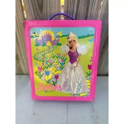 Vintage 1989 Mattel Barbie Doll Carrying Case Pink With Drop Down Play House • $34.99