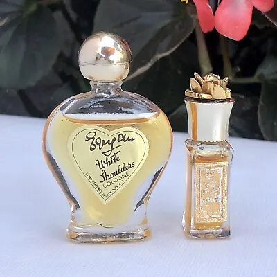 💝LOT Vintage White Shoulders EVYAN Pure Parfum Micro + Cologne Mini Perfume NOS • $27.99