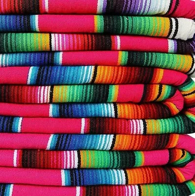 Artisan Falsa Mexican Blanket Saltillo Serape Yoga Throw Made In Mexico X-Large  • £29.45