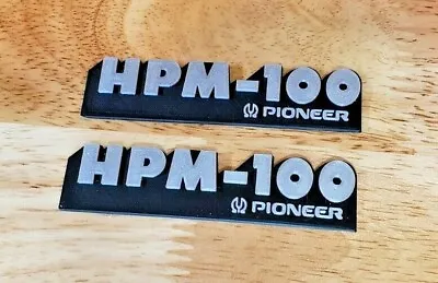 $14.99 • Buy Pioneer HPM-100 Speaker Badge Emblem Logo Name Plate Pair Reproduction