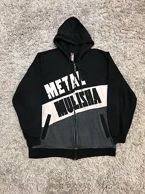 Metal Mulisha Logo Zip Up Hooded Sweatshirt XL Pullover Hoodie Black Adult Men’s • $42.22