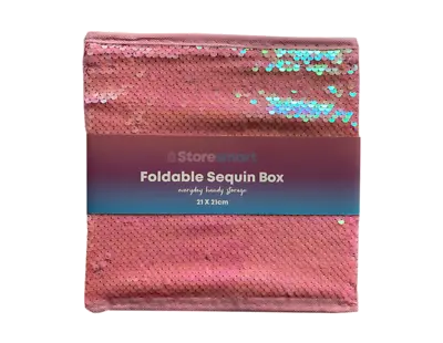 Sequined Foldable Storage Box Collapsible Fabric Cubes Kids Toys Home G2971OB UK • £3.99