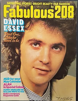 Fab 208 Magazine 3 May 1975 - David Essex Mud David Cassidy Bay City Rollers • £12.80