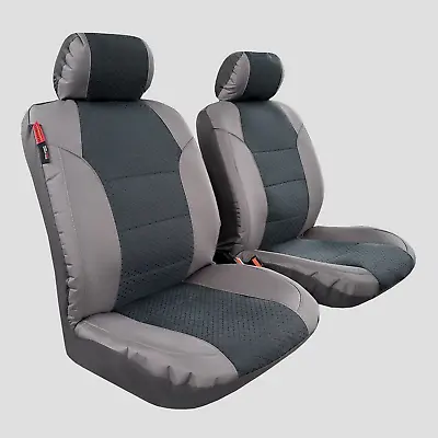 $92.39 • Buy Canvas Seat Covers For Ssangyong Musso XLV Ultimate Jacquard GREY WEAVE Front
