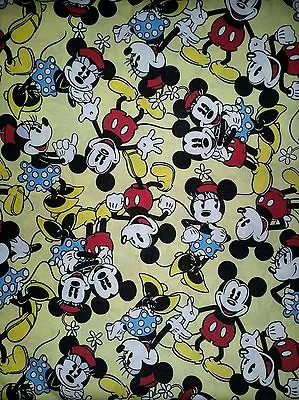 DISNEY MICKEY MOUSE & MINNIE CARTOON TOGETHER LOVE LINED WINDOW VALANCE 42x12 • $14.99