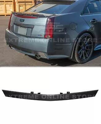 CARBON FIBER Rear Trunk Deck Lid For 09-15 Cadillac CTS-V Center Applique Insert • $349.98