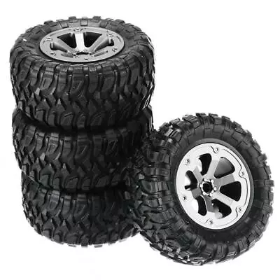 4Pack 1:16 Rubber+Plastic Wheel Tyre Tires For WPL B14 C24 Military Truck RC Car • $13.89