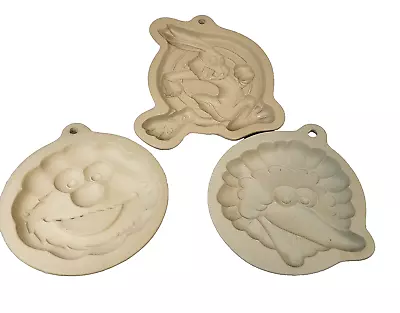 Set Of 3 Ceramic Cookie Mold Sesame Street/Warner Brothers  • $15