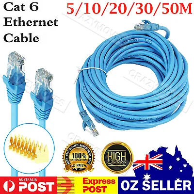 $7.65 • Buy Cat6 Network Cable Up To 50m Cat6 Network Ethernet Lan Cables 100M/1000Mbps VIC