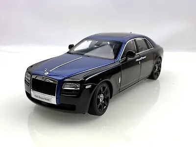 $299.99 • Buy KYOSHO 1:18 Rolls-Royce Ghost Black/Blue 08802BKB Diecast Metal Model Car