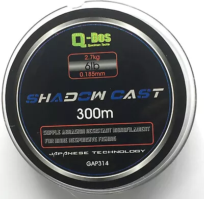 10lb 0.25mm Coarse Fishing Line 300m Spool Dark Supple Abrasion Resistent Mono • £2