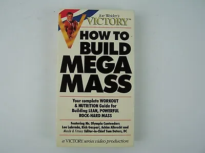 Joe Weider's Victory HOW TO BUILD MEGA MASS Volume 1 Bodybuilding Techniques VHS • $11.99