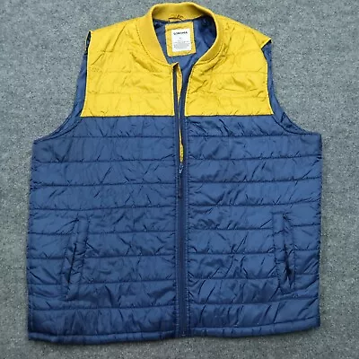 Sonoma Vest Mens XL Blue Puffer Sleeveless Lightweight Pockets Casual Outdoor • $19.99