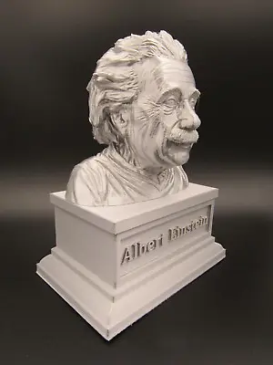 Albert Einstein Detailed 3D Printed Bust Statue Sculpture 4  W/ Optional Plinth • $29.99