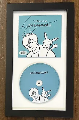 FRAMED ED SHEERAN SIGNED CELESTIAL CD COVER PSA DNA Certified AUTOGRAPH Pokémon • $149.99