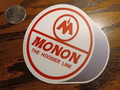 ON SALE NOW!!! Monon Railroad 3D LOOK Laminated Die-cut Vinyl Sticker • $4