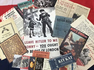 1940s ‘CHILDREN’S WAR’ World War 2 Nostalgic Wartime Memorabilia Pack (Replicas) • £9