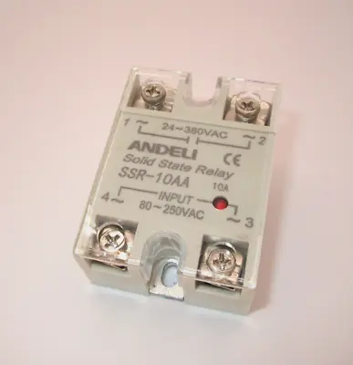 SSR-10AA Solid State Relay ANDELI 10A Load 24-380 VAC / Control 80-250VAC • $14