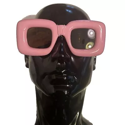 Square Ballon Retro Sunglasses Bubble Trendy Vintage Look Pink Frame • $9.37