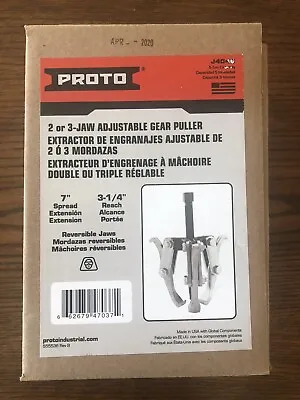 NEW Proto 7” Gear Puller USA 2 Or 3 Jaw Adjustable J4046 4046 • $75