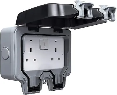£14.89 • Buy BG Electrical WP22 IP66 13Amp Double Weatherproof Outdoor Switched Power Socket 