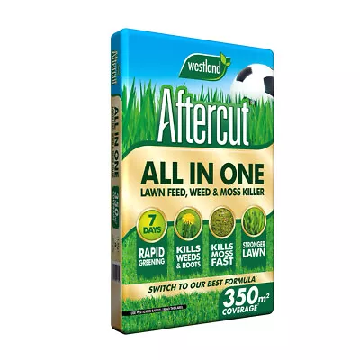 Westland Aftercut All In One Lawn Feed Weed & Moss Killer - 350m2 Bag • £23.99