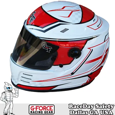 G-Force Revo Graphics SA2020 Racing Helmet Red/White • $429