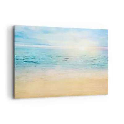 Canvas Print 100x70cm Wall Art Picture Sea View Beach Medium Framed Artwork • £55.79