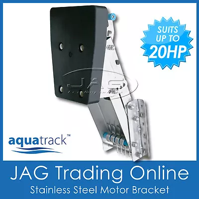 Heavy Duty Stainless Steel Outboard Auxiliary Motor Bracket Suits 7.5 Hp - 20 Hp • $175.95