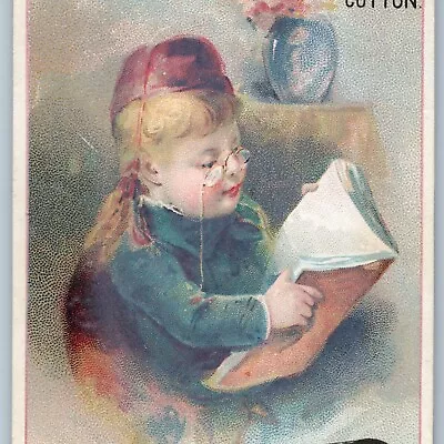 C1880s Bellows Falls VT Clark's Mile End String Girl Read Fez Hat Trade Card C54 • $13.75