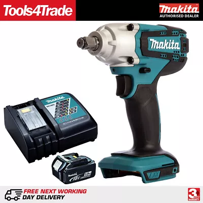 Makita DTW190Z 18V Cordless 1/2  Impact Wrench With 1 X 5.0Ah Battery & Charger • £209