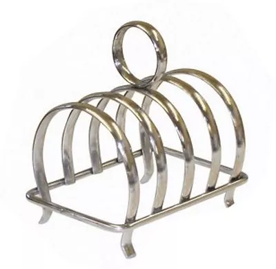 £7.49 • Buy Toast Rack Holder Stainless Steel 4 Slots Slice Serving Bread Loaf Stand 