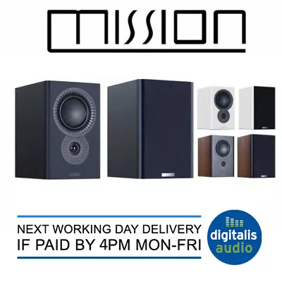 Mission LX-2 MkII Bookshelf Or Standmount Speakers Lux Black White Or Walnut • £229