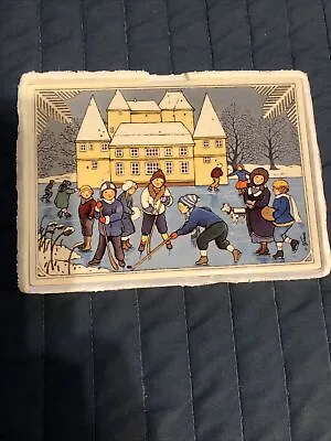Villeroy & Boch VilboCard -  Miss Petticoat   With Snowman With Writing On Back • $6.99