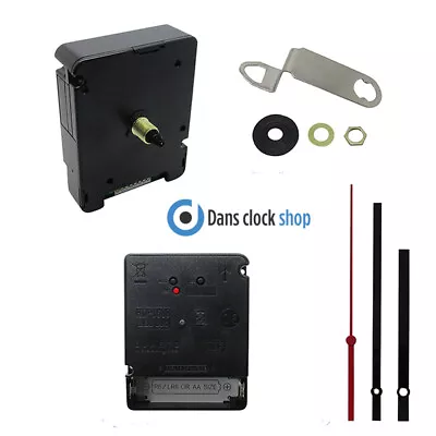 Radio Controlled Non Ticking Quartz Clock Movement Mechanism UK MSF Black Hands • £11.99