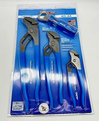 Channellock GS-3A  3-Piece Tongue And Groove Plier Set  -Blue (CHLGS-3) • $49.99