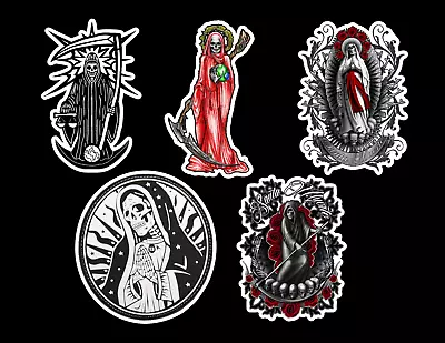 La Santa Muerte Sticker Pack 5 Pcs Decal • $13.99