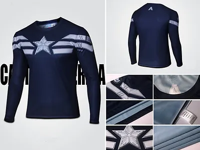 Multi Style Captain America Golden Age Winter Soldier Tee Sport Jersey • $14.99